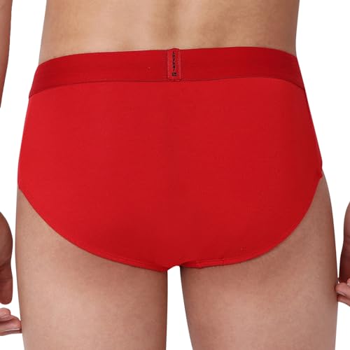 Image of Underjeans Men Premium Mid Grey Cotton Blend Regular Fit Brief