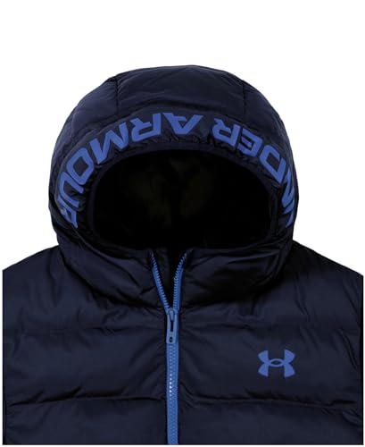 Image of Under Armour Boys' Pronto Hooded Puffer Jacket, Lightweight & Water Repellent