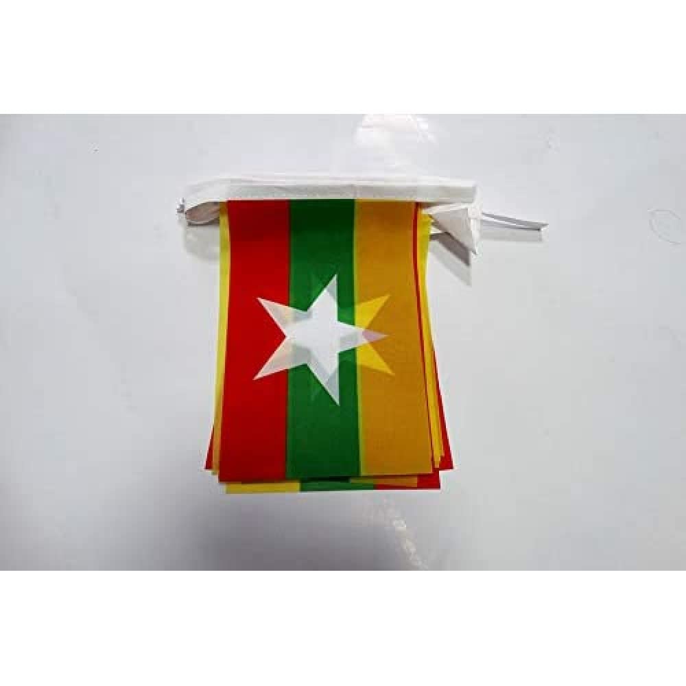 AZ FLAG Guirnalda 6 Metros, 20 Banderas de Ecuador 21x15 cm, Bandera Ecuatoriana 15 x 21 cm - Banderines — view 91