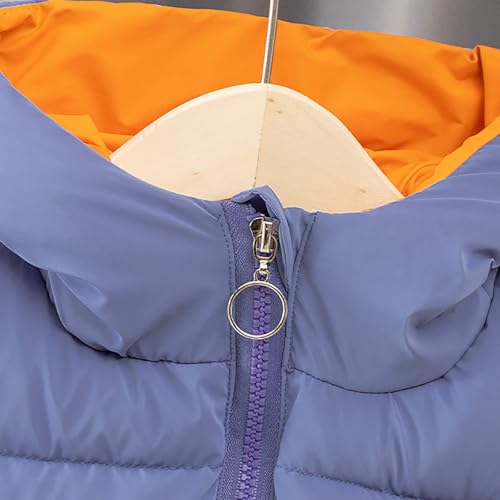 BILIKEYU Toddler Little Girls Boys Halloween Puffer Vest Coat Pumpkin Graphic Zip Up Sleeveless Hooded Jacket 13