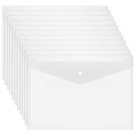 20 Pcs Plastic Envelopes Poly Envelopes Clear Waterproof Envelope