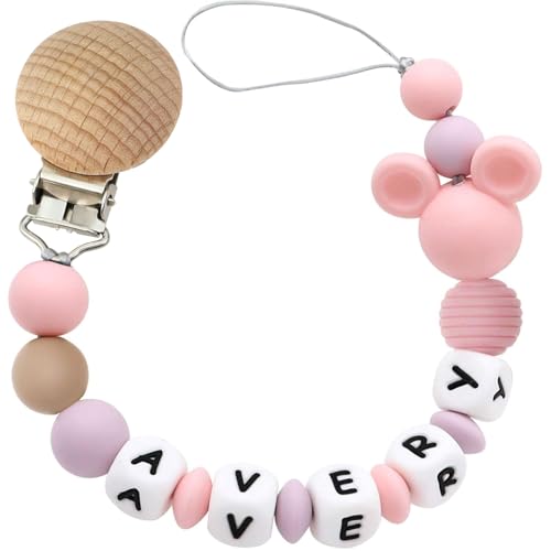 Image of Personalized Stroller Clip with Name (Pink)