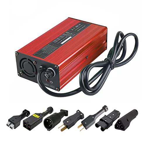 JMYSD Cargador de batería de repuesto para carrito de golf de 48 voltios, 6 amperios, con enchufe para carros de golf de 48 voltios (rojo), A5