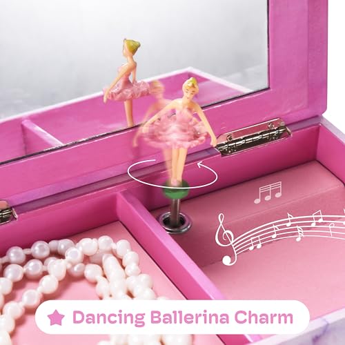 Boîte à bijoux pour filles évitant les colliers emmêlés grâce au grand format - 6