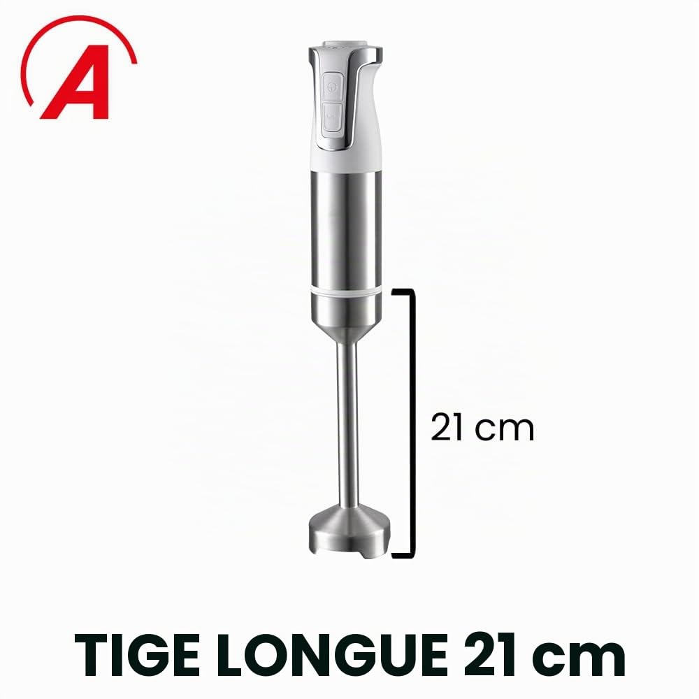 ARDES - ARMIX02 Mixeur plongeant professionnel NEO - Mixeur 4 lames et tige en acier inoxydable - Mixeur 17400 tr/min 2 vitesses