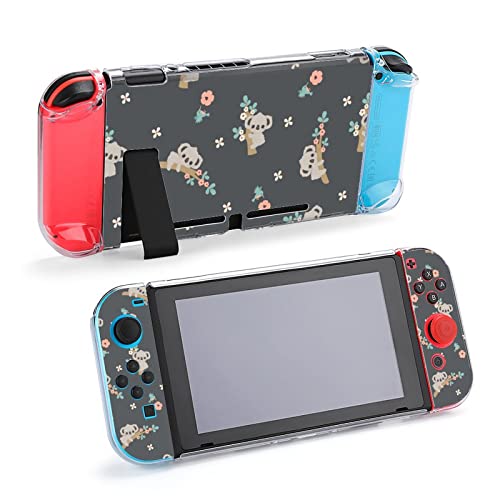 Cute Cartoon Koala Floral Protective Case Cover For Nintendo Switch Shock-Absorption Anti-Scratch Design #TOP9