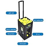 Tragbare Tennisballmaschine - Automatischer Launcher mit 50-Ball-Kapazität, vorprogrammierte & benutzerdefinierte Bohrer, kompletter Trainingsmodus für Anfänger, ideal für Soloübungen