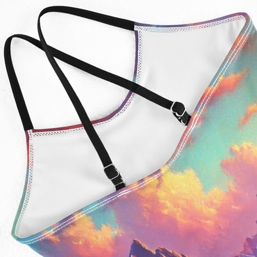 Mountain Lake Sunset Swimsuit for Girls Bathing Suit One Piece Swimsuits Summer Beach Swimwear4