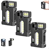 G5 - Linterna EDC de 1200 lúmenes, llavero de bolsillo EDC con base magnética giratoria de 180°, IP68 impermeable, 1200 mAh USB-C recargable para camping, emergencias, exteriores, reparación de