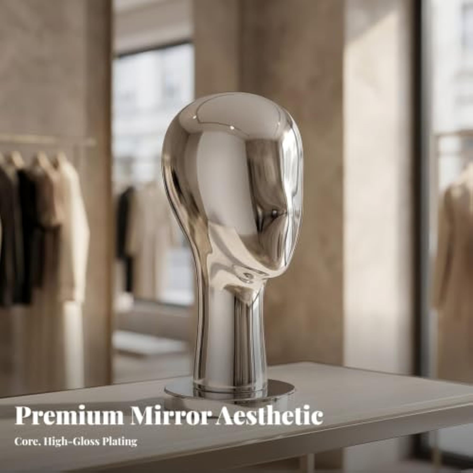 Reflective Electroplated Head with Round Base