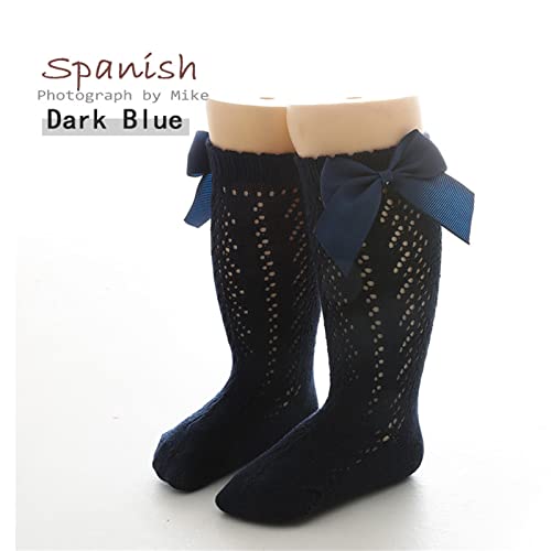 Unisex-Baby Knee High Socks Tube Ruffled Bow 𝚄niform Stockings Toddlers School Leggings2