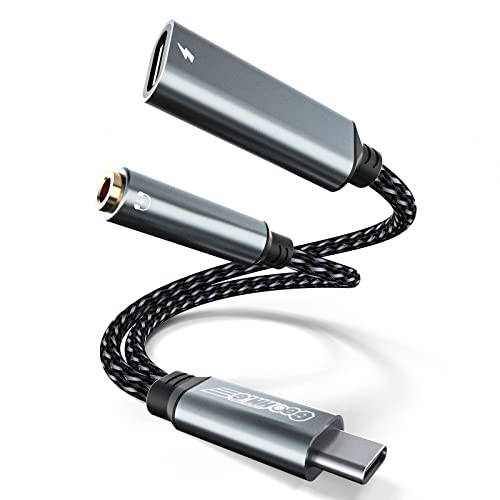 Usb C To 3.5Mm Headphone And Charger Adapter, 2-In-1 Usb C To Aux Audio Jack Hi-Fi Dongle Cable With Pd 60W Fast Charging, Compatible With Galaxy S23 Ultra/S22/S21/S20, Note20/10, Oneplus, Pixel #TOP22