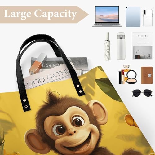 Aircraft Plane at Sunset Work Tote Bag for Women Leather Shoulder Bag with Magnetic Buckle Purse And Handbags4