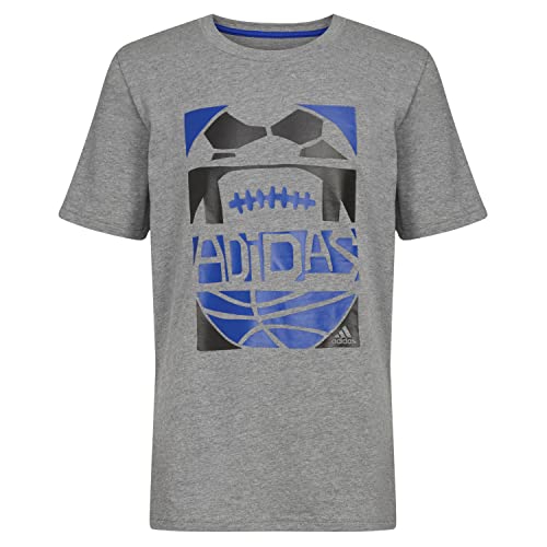 Image of Adidas Boys Short Sleeve T-Shirt Sports Graphic Tee Shirt