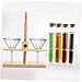 COOLHIYA Chemical Laboratory Stand Double Funnel Support for Teaching Equipment and Experiment Supplies Stable Base for School and Industrial Use Random Color