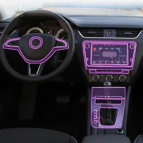 Film de protection TPU Skoda Octavia A7 transparent pour console voiture 2017-2021