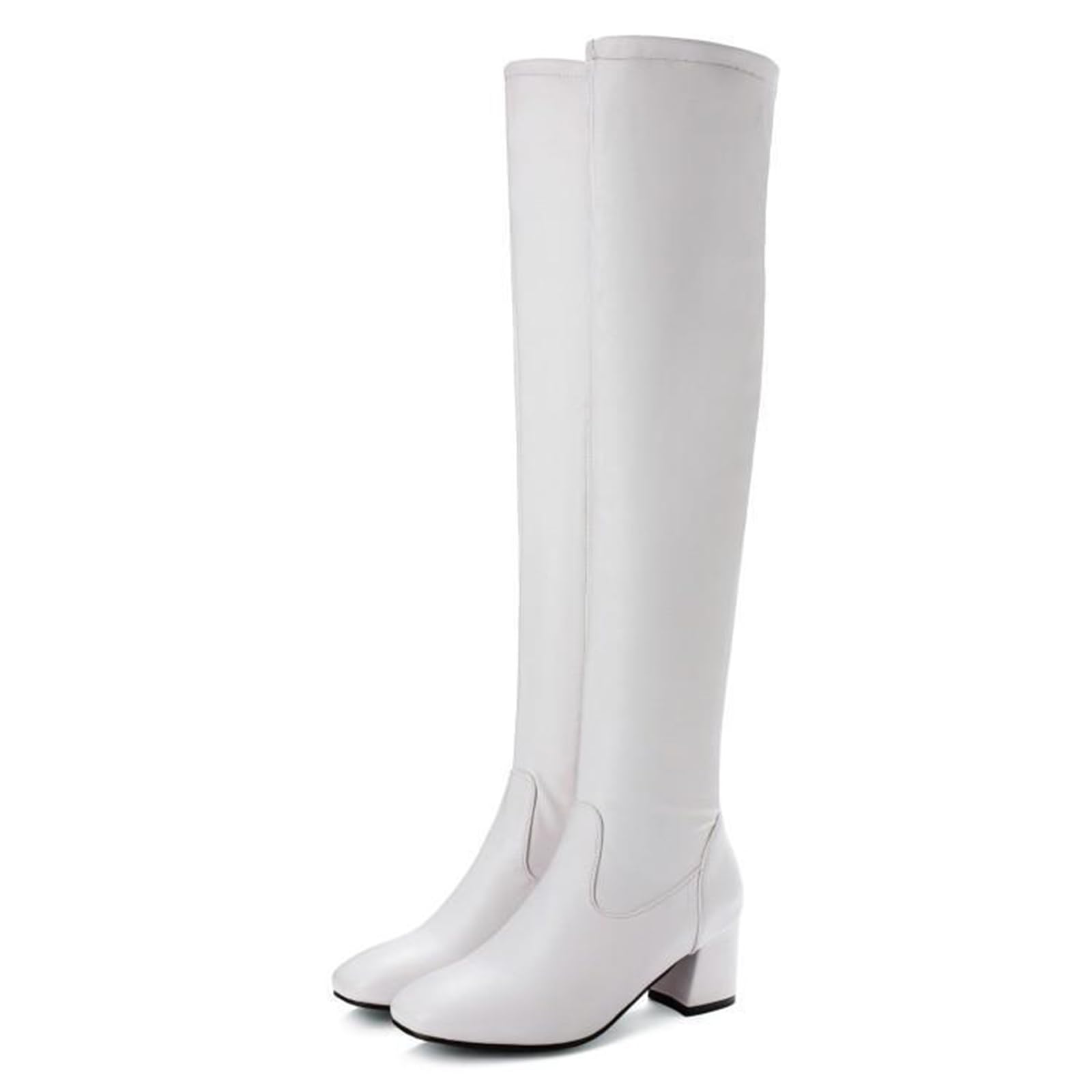 Botas de moda para mujer sobre la rodilla con tacón de 5,5 CM 5