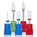 Ceramic Nail Drill Bits Set Fit for Most Drill Machine Professional Acrylic Nail Drill Bit for Manicure Pedicure Remove Acrylic Nails Gel Polish Natural Nails Cuticle, 5Pcs Different Shape