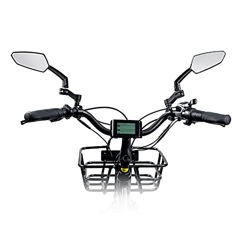 Addmotor Bike Mirror, 1 Pair Bicycle Mirror Handlebar Mount, 360° Adjustable Rotatable Bike Mirrors, Hd, Safe Handlebar Rearview Mirror, Bike Accessories Bicycle Mirrors Set(Black) #TOP1