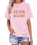 YZMI Kindergarten Teacher Shirts First Day of Preschool Shirt Teacher Letter Graphic Tees 1-Pink M