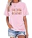 YZMI Kindergarten Teacher Shirts First Day of Preschool Shirt Teacher Letter Graphic Tees 1-Pink M