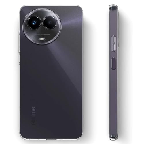 Image of NISHTECH for Realme 11 5G Premium Transparent Hybrid Soft Slim Dust Proof Back Case Cover with Camera Protection