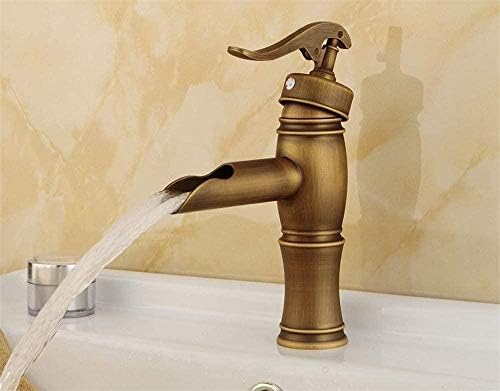 Robinet de lavabo cascade à jet large avec mitigeur monocommande rétro