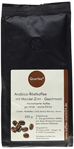 Querfee Kaffee mit Geschmack - Mandel Zimt - Arabica Röstkaffee - gemahlen - 250 g, 1er Pack (1 x 250 g) Cover