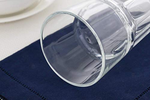 Image of Krish Ocean Centra Premium Glass Set - 495ml Tall Glasses, Pack of 6, Crystal Clear Design | Ideal for Juice, Water & Party Beverages