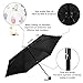 QwThum UV Sun Umbrella Travel Umbrella for 99% UV Protection Windproof Rainproof Compact Folding Small Light Fashion Parasol for Men and Women Butterfly