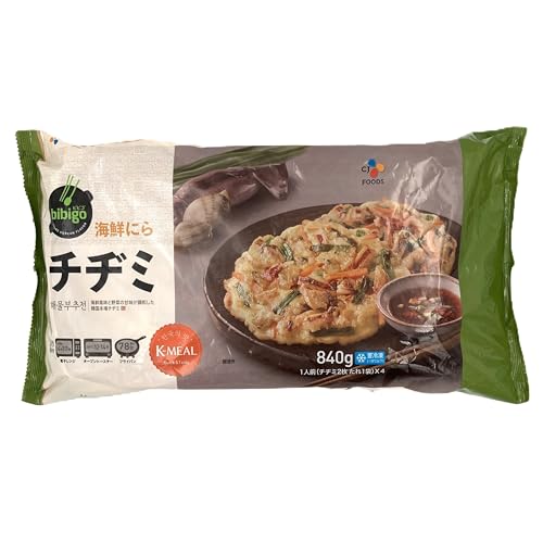 ビビゴ 海鮮にらチヂミ, 冷凍, 840g (210g×4枚), 韓国料理のサムネイル
