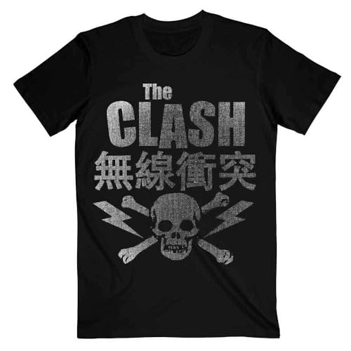 The Clash t-shirt musique punk imprimé Skull & Crossbones vêtement streetwear