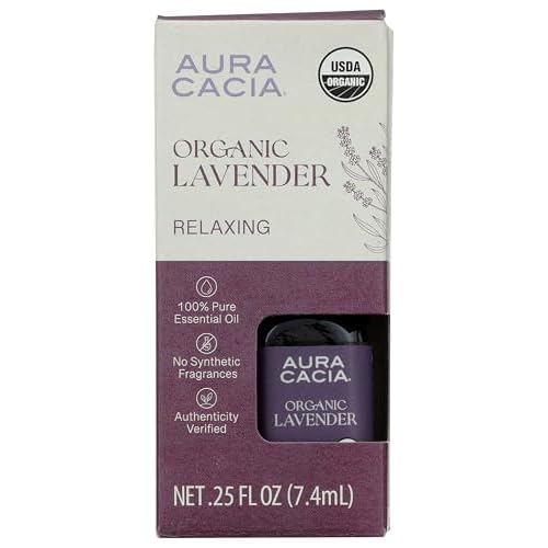 Aura Cacia Organic Lavender Essential Oil, 0.25 Fz