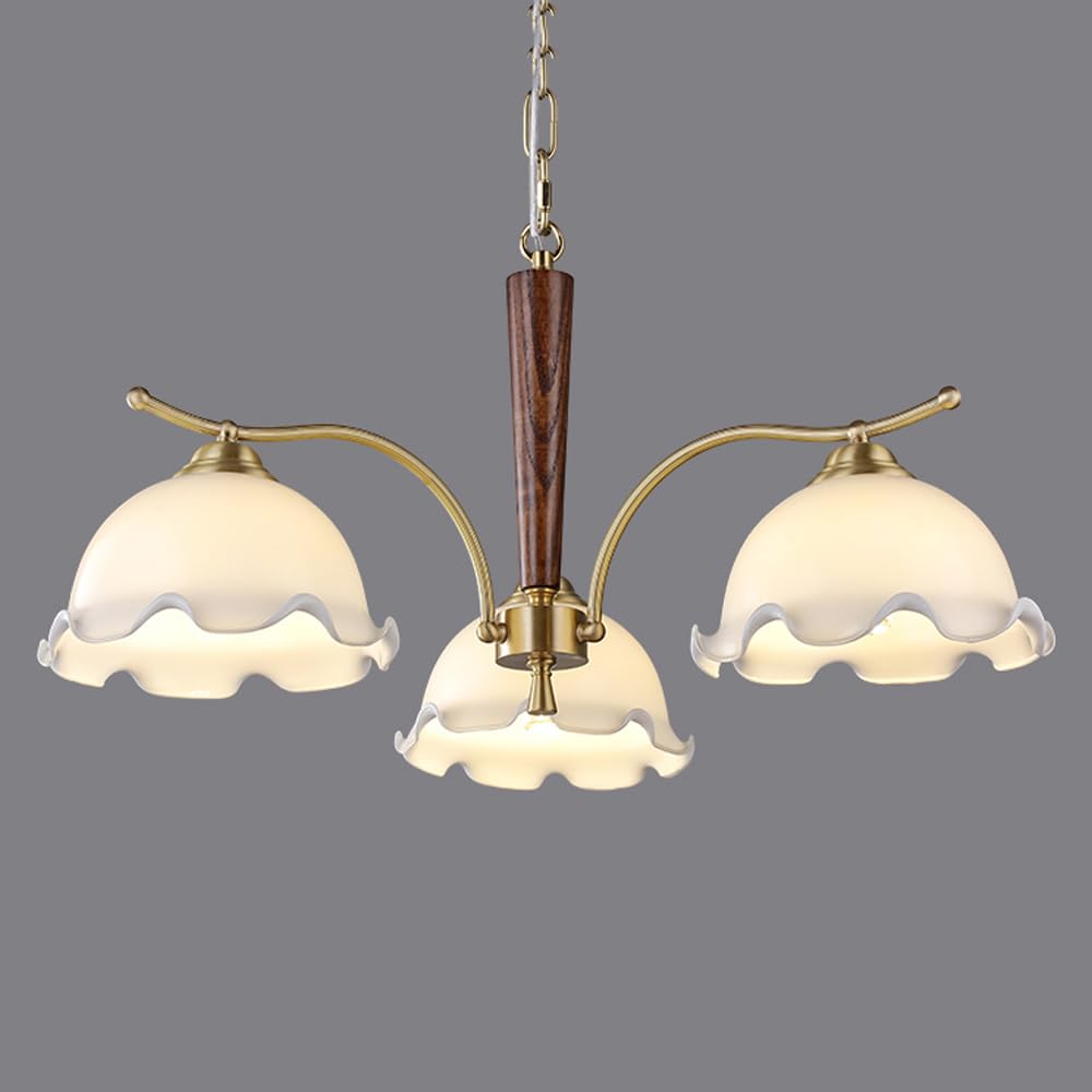 Lampe suspendue 5 lampes en verre laiteux pour éliminer l'éclairage agressif en salle à manger