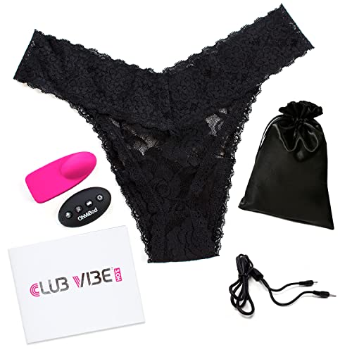Ohmibod Club Vibe 3.0H Wearable Panty Vibrator - Personal Massager For Women - Couples Vibrator With Three Play Modes - Wireless Remote Control Clit Vibrator For Home, Club, And Party - Pink/Black #TOP5