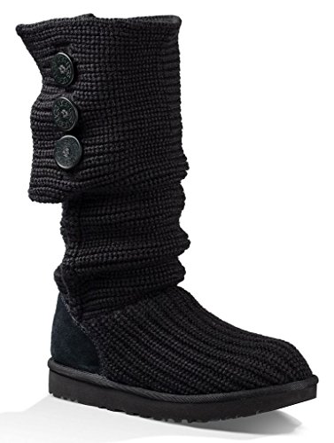 UGG Women's Classic Cardy Winter Boot, Black, 9 B US