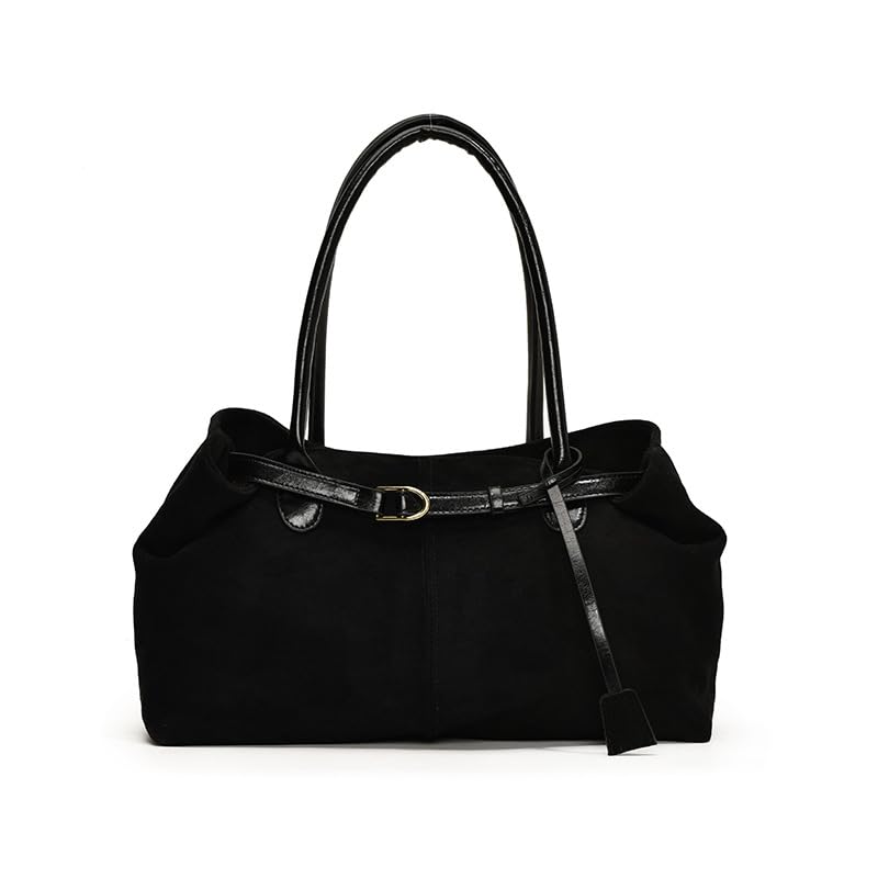 Image of Suede Tote Bag for Women, Suede Satchels Bag Vintage Top Handle Handbag Faux Suede Bag Shoulder Purse Tote Handbags Hobo Bag