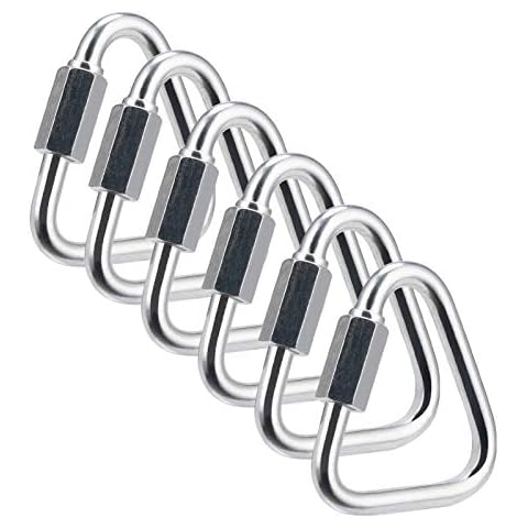 Delta Quick Link Triangle Locking Carabiner 1/4" M6 6MM 6pcs Cover