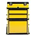 Stackable Rolling Tool Box Organizer with Telescopic Comfort Grip Handle – Mobile Upright Rigid Tool Chest with Wheels and Drawers by Stalwart