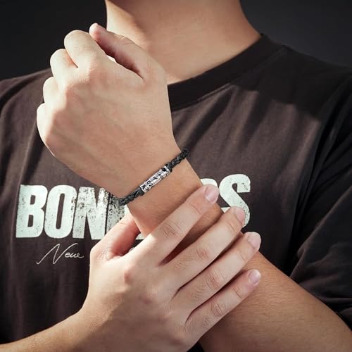 Pulsera de cuero para hombre Class of 2026 miniatura 6