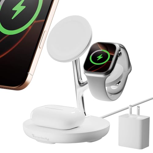 3-in-1 MagSafe Wireless Charging Station for iPhone, iWatch & AirPods