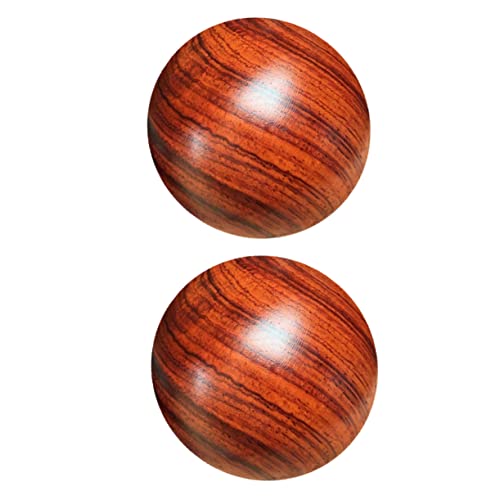 MOLUCKFU Hand Exercise Balls 5cm Brown Fitness Massage Balls for Muscle Stretch Hand Training