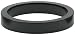 Wheels Manufacturing 1-Inch Spacer (Black/5mm, Bag of 5)