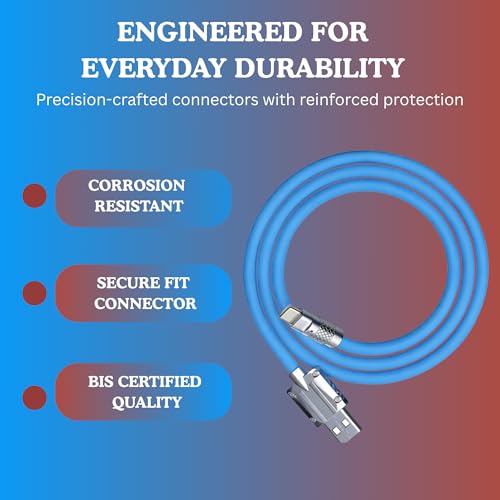 Image of Umake USB-A to Type-C Cable, 100W Fast Charging, 480Mbps Data Sync, Silicone Strong Build, Metal Connector, Compatible with Samsung Galaxy S24 /S23 & USB-C Devices (1 meter)