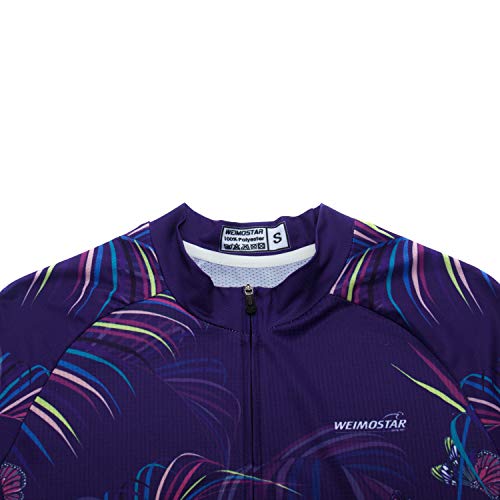 Weimostar Camiseta feminina ciclismo de manga curta MTB Road Bike, Cf2354-sj, Chest 45.7