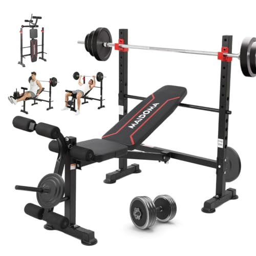 Image of MAIDOMA 1500LBS Foldable 8 IN 1 Weight Bench with Upgraded Leg Extension