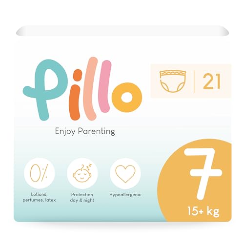 Pillo Windeln Pants 7 - Packung mit 21 Windeln Größe 7 - XXL (15+ kg) - Windel Pants, Baby Diapers