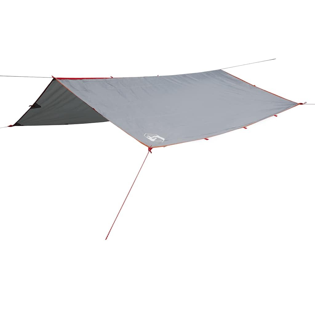 Telone da campeggio grigio e arancione, 360 x 294 cm, impermeabile, telo per tenda protezione solare per esterni, campeggio, escursionismo, amaca 94660