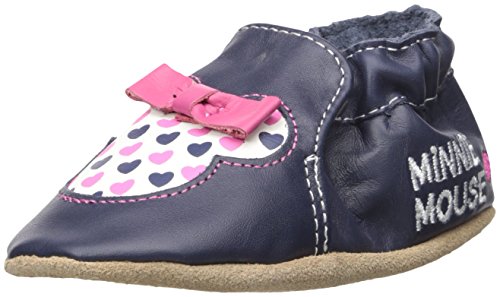 Robeez Baby Disney Dots-K Crib Shoe, Minnie Girl-Navy, 12 Months-18 Months Infant