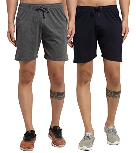 Image of Mack Jonney Cotton Blended Multi Shorts for Men (Pack of 2)-D11 0002-P